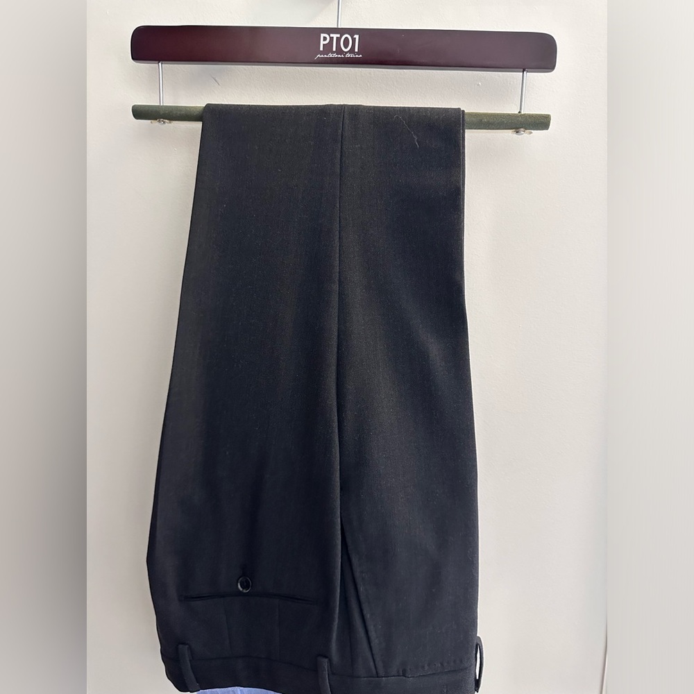 PT01 dark grey wool pants slim fit